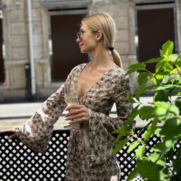 The best young woman with tattoos on her breasts. She has good looks. She listens to the director and has passionate sex with her brother for her friends...