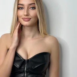 The slutty maid with high heels, black stockings, fat ass and big breasts makes lewd noises and flirts, interacts with her pussy and uses props to masturbate_